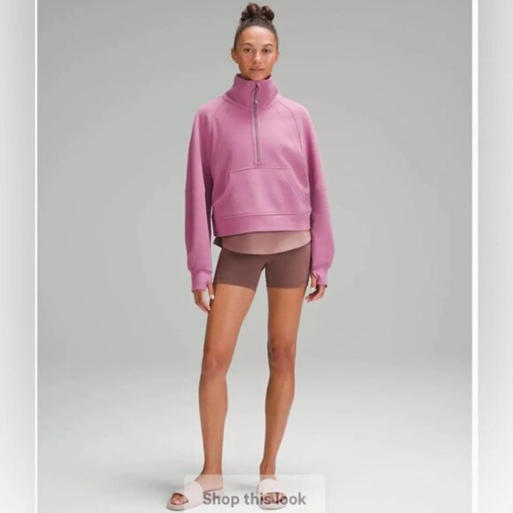 Lululemon Scuba Oversized Funnel-Neck Half Zip in Velvet Dust Size XS/S - Picture 3 of 12